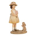 Clayre & Eef Figurine Fille 15 cm Beige Polyrésine