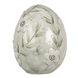 Clayre & Eef Figurine Egg 13 cm Green Polyresin