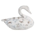 Clayre & Eef Decorative Figurine Swan 32x14x22 cm White Brown Polyresin