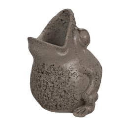 Clayre & Eef Planter Frog 19x18x23 cm Grey Polyresin