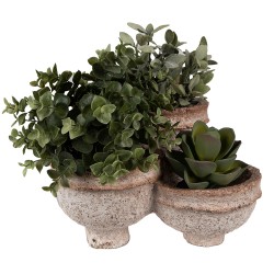 Clayre & Eef Planter 27x29x17 cm Beige Polyresin