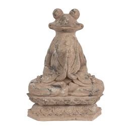 Clayre & Eef Statuetta decorativa Rana 27x17x37 cm Marrone Poliresina