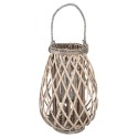 Clayre & Eef Wind Light Ø 27x40 cm Grey Wood Round