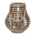 Clayre & Eef Windlicht  Ø 26x28 cm Bruin Hout Rond