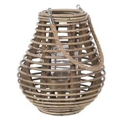 Clayre & Eef Wind Light Ø 26x28 cm Brown Wood Round