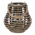 Clayre & Eef Windlicht  Ø 23x23 cm Bruin Hout Rond