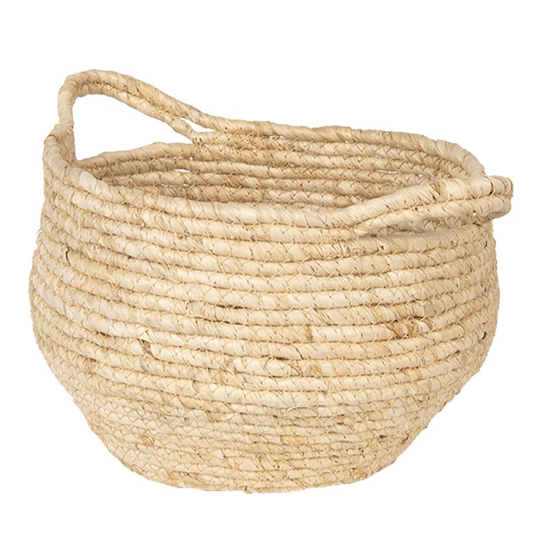 Clayre & Eef Storage Basket Set of 3 Ø 30 Ø 25 Ø 20 cm Beige Seagrass Round