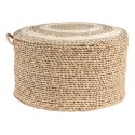 Clayre & Eef Pouf Ø 40x23 cm Brown Straw Round