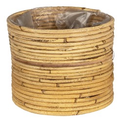 Clayre & Eef Plant Holder Ø 21x17 cm Brown Rattan Round