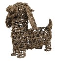 Clayre & Eef Beeld Hond 32x17x30 cm Bruin Rotan