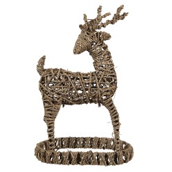 Clayre & Eef Figurine Cerf 30x20x49 cm Marron Rotin