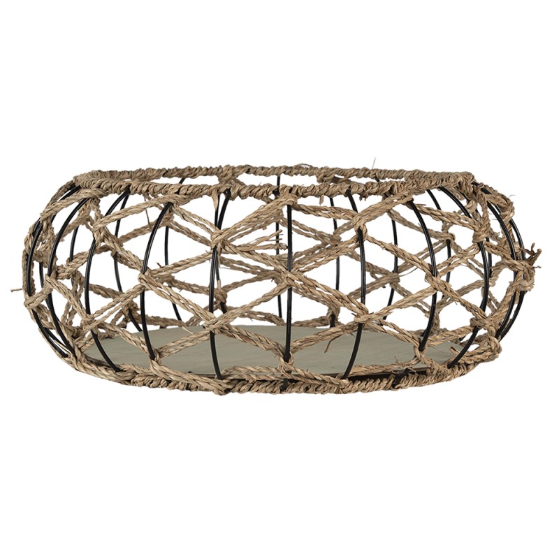 Clayre & Eef Opbergmand  Ø 39x15 cm Bruin Rotan Rond