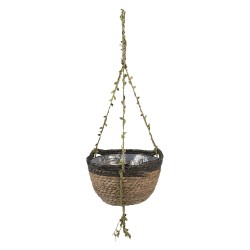 Clayre & Eef Plant Hanger  Ø 24x18 Brown Seagrass Round