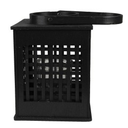 Clayre & Eef Lanterne 19x19x25 cm Noir Bambou Carré