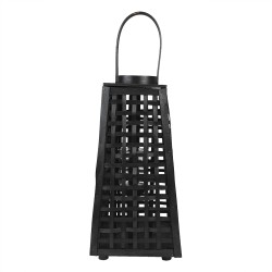 Clayre & Eef Wind Light 21x21x45 cm Black Bamboo