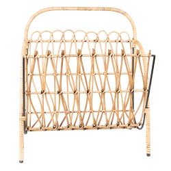 Clayre & Eef Portariviste 37x23x41 cm Marrone Rattan Ferro Rettangolo