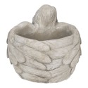 Clayre & Eef Pot de fleurs 19x17x14 cm Gris Pierre Rond