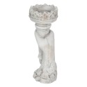 Clayre & Eef Candelabro 12x10x27 cm Grigio Pietra Mano