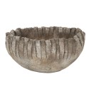 Clayre & Eef Pot de fleurs Ø 25x13 cm Gris Marron Pierre Rond