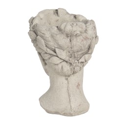 Clayre & Eef Bloempot  18x17x25 cm Grijs Bruin Steen