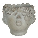 Clayre & Eef Bloempot  30x27x26 cm Grijs Steen