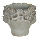 Clayre & Eef Bloempot  30x27x26 cm Grijs Steen