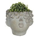 Clayre & Eef Bloempot  20x19x17 cm Grijs Steen