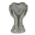 Clayre & Eef Bloempot  19x13x34 cm Grijs Steen