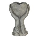 Clayre & Eef Bloempot  19x13x34 cm Grijs Steen