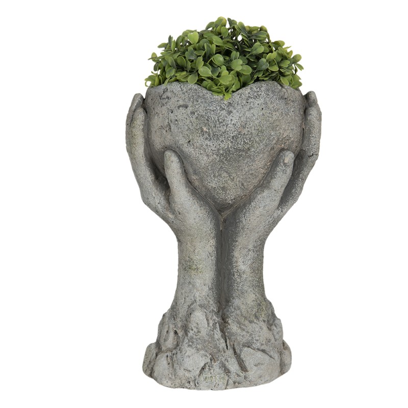 Clayre & Eef Bloempot  19x13x34 cm Grijs Steen