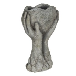 Clayre & Eef Bloempot  16x10x26 cm Grijs Steen