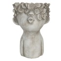 Clayre & Eef Bloempot  17x17x25 cm Grijs Steen