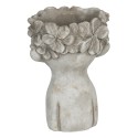 Clayre & Eef Bloempot  17x17x25 cm Grijs Steen