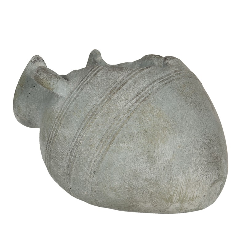 Clayre & Eef Blumentopf 23x18x16 cm Grau Stein