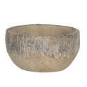 Clayre & Eef Bloempot  Ø 23x11 cm Bruin Steen Rond