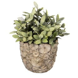 Clayre & Eef Planter Ø 14x13 cm Grey Stone Round