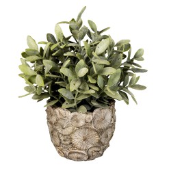 Clayre & Eef Planter Ø 11x10 cm Grey Stone Round