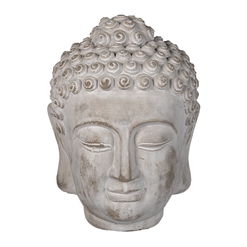 Clayre & Eef Statuetta Buddha 17x17x24 cm Grigio Pietra