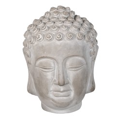 Clayre & Eef Figurine Bouddha 15x15x19 cm Gris Pierre