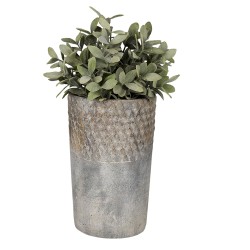 Clayre & Eef Planter Ø 14x23 cm Grey Stone Round