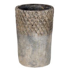 Clayre & Eef Planter Ø 12x19 cm Grey Stone Round