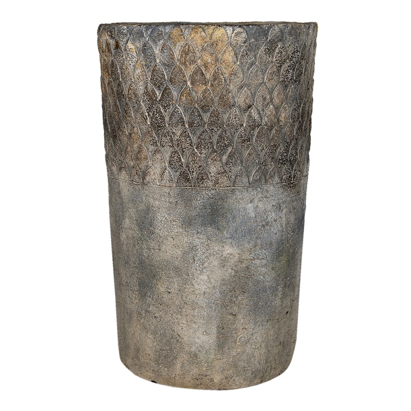 Clayre & Eef Bloempot  Ø 24x39 cm Grijs Steen Rond