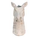 Clayre & Eef Blumentopf Zebra 21x13x26 cm Grau Stein