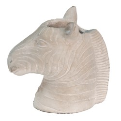 Clayre & Eef Bloempot Zebra 16x10x15 cm Grijs Steen