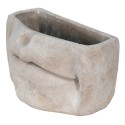 Clayre & Eef Pot de fleurs Bouche 26x16x16 cm Gris Pierre