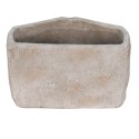 Clayre & Eef Pot de fleurs Bouche 26x16x16 cm Gris Pierre