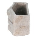 Clayre & Eef Bloempot Mond 21x13x14 cm Grijs Steen