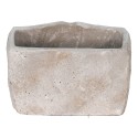 Clayre & Eef Bloempot Mond 21x13x14 cm Grijs Steen