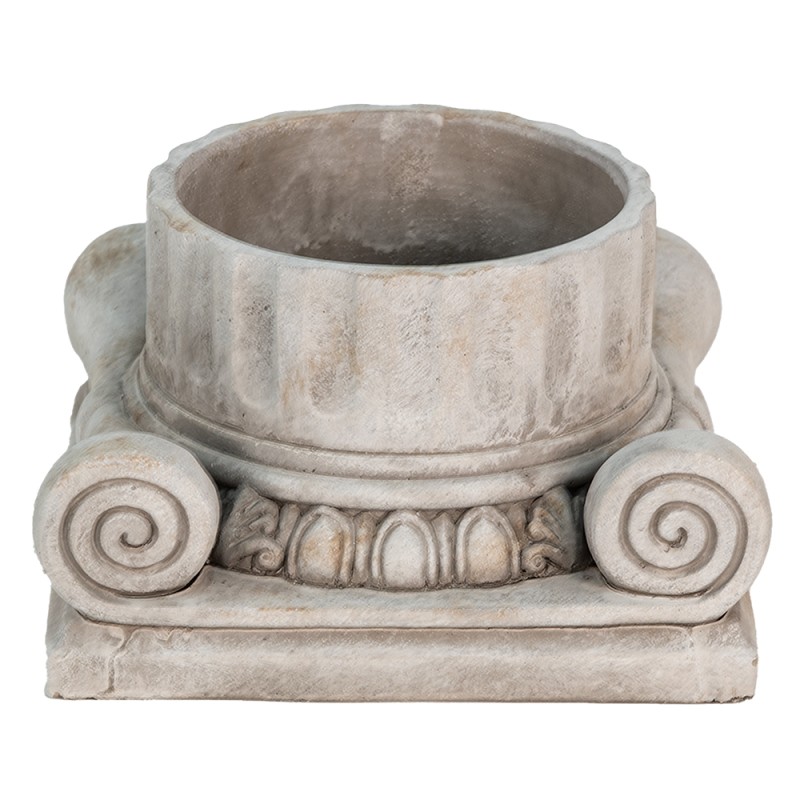 Clayre & Eef Bloempot  24x23x14 cm Grijs Steen Rechthoek