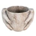 Clayre & Eef Planter 25x18x17 cm Grey Stone Hands